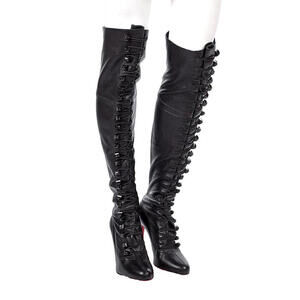 CHRISTIAN LOUBOUTIN RonFifi 36.5/6 Supra Napa Leather Over Knee Thigh High Boot